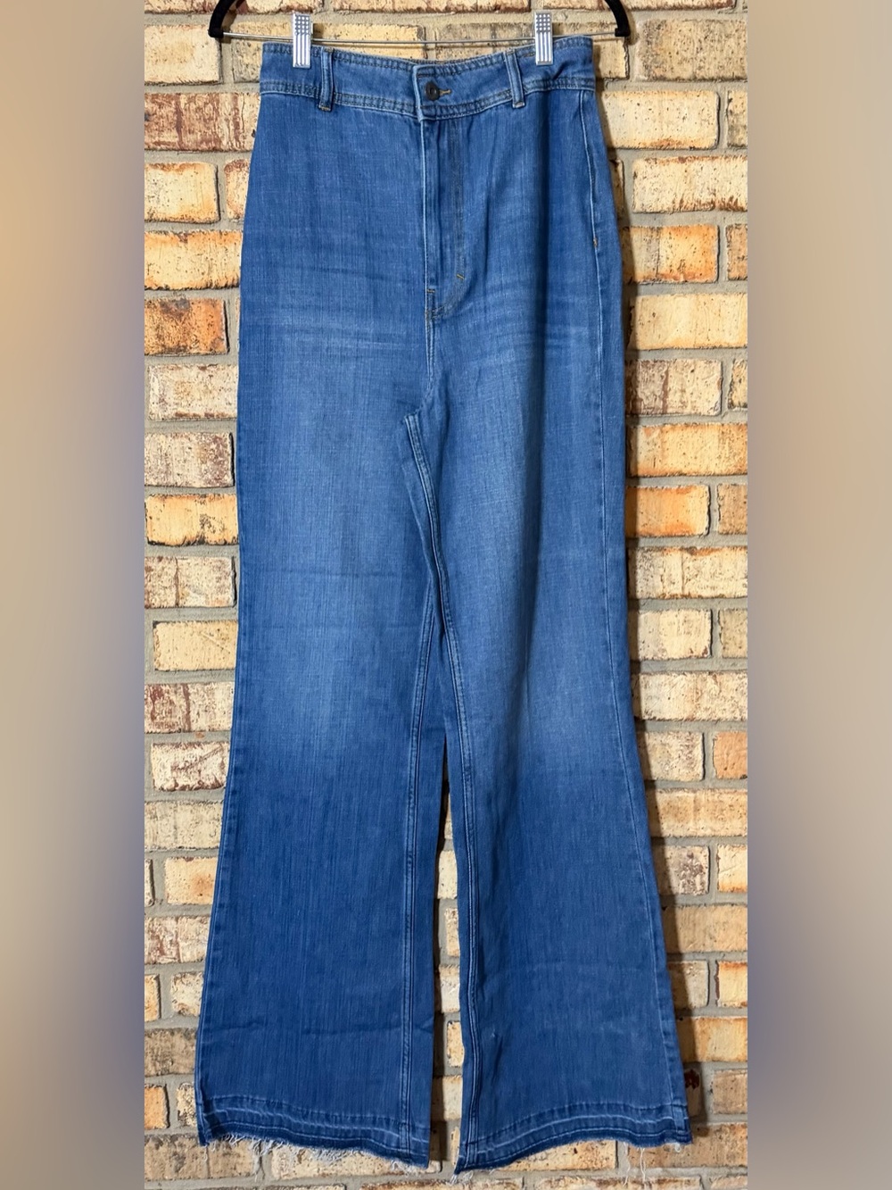 Free People We The Free High Waist Long Wide Jeans 28 nwot